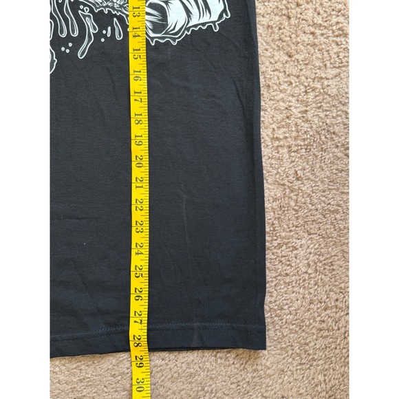 Famous‎ Stars and Straps T Shirt Size Medium Black Chainsaw Skull Graphic Mens - Picture 7 of 9